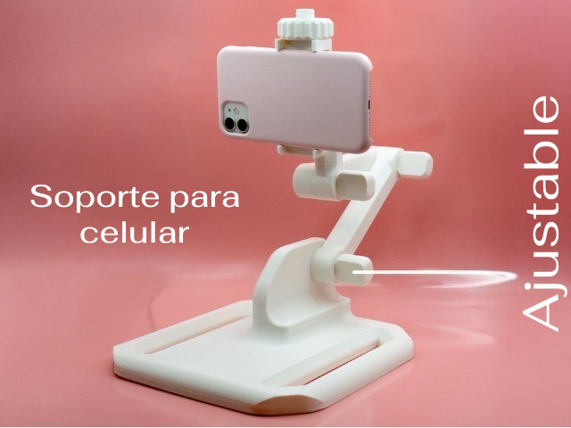 Soporte Porta Celular Ajustable 360° para Escritorio